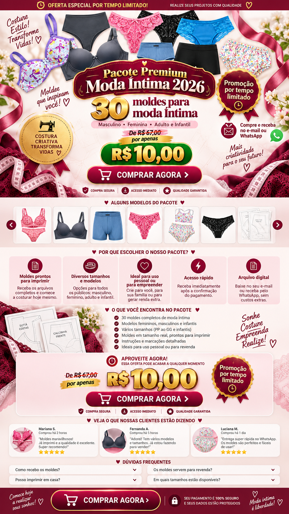 Oferta Pacote Premium Moda Íntima 2026